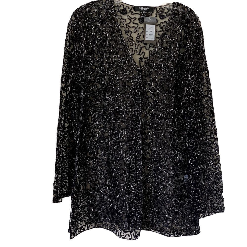 Maggie Black Lace Cardigan